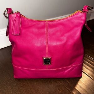 Dooney & Bourke Sophie Hobo Pink Pebbled Leather Shoulder Bag